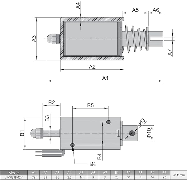 Fielect Fielect DC 24V 25N Push Pull Solenoid Electromagnet 10mm Stroke Open Frame Linear Motion JF-1039B-24V - View 5 of 6
