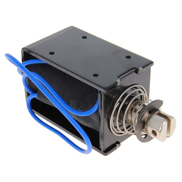 Fielect Fielect DC 24V 50N 15mm Stroke Push Pull Solenoid Electromagnet Linear Motion JF-1578B 24V Open Frame 5A
