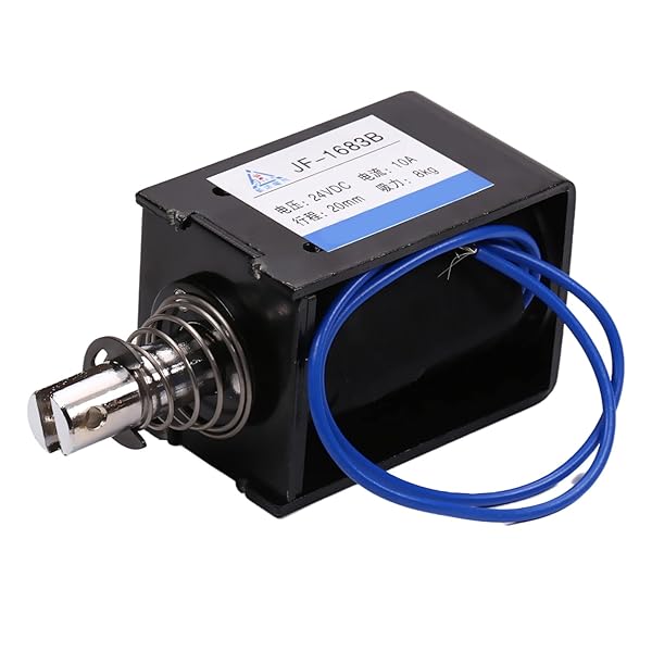 Fielect Fielect DC 24V 10A 80N Push Pull Solenoid Electromagnet 20mm Stroke Open Frame Linear Motion JF-1683B-24V