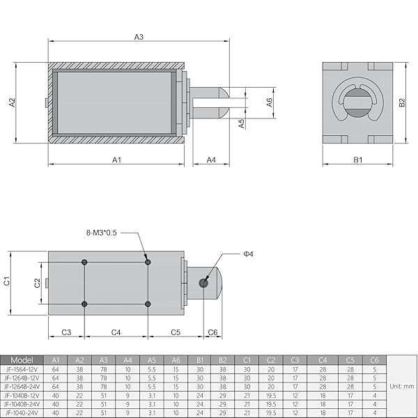 Fielect Fielect DC 12V 0.5A Solenoid Electromagnet - 10mm Stroke Push Pull Linear Motion JF-1264B-12V - View 7 of 7