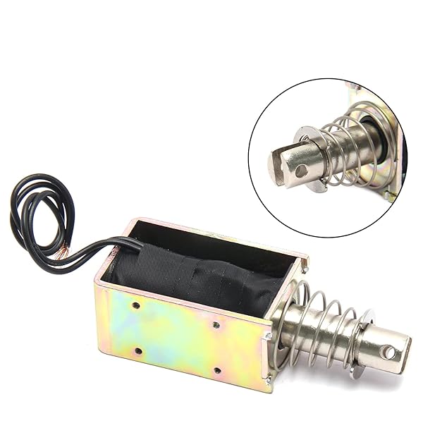 Fielect Fielect DC 12V 2.5A 55N Pull Type Solenoid Electromagnet 10mm Stroke Open Frame Linear Motion JF-1264-12V - View 5 of 7