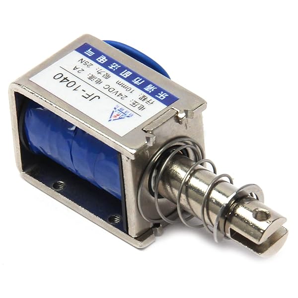 Fielect Fielect DC 24V 25N Push Pull Solenoid Electromagnet 10mm Stroke Open Frame Linear Motion JF-1040-24V 1Pcs - View 6 of 9