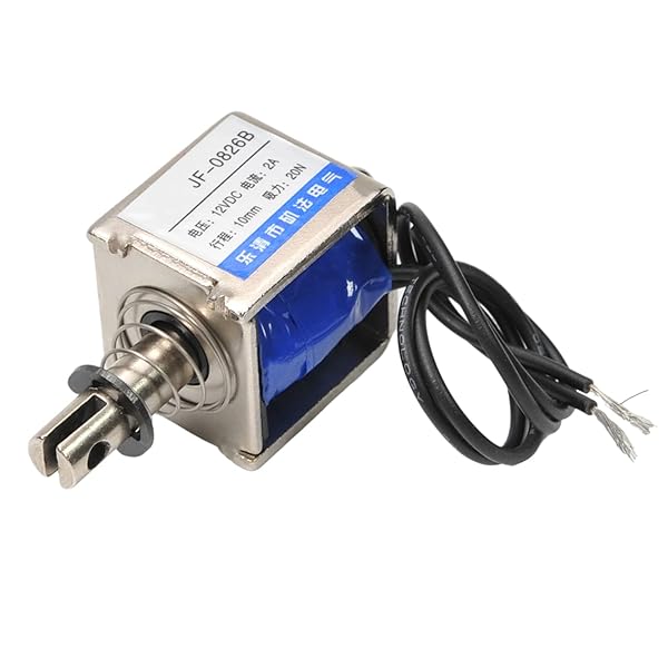 Fielect Fielect DC 12V 20N Push Pull Solenoid Electromagnet 10mm 2A Open Frame Linear Motion JF-0826B-12V
