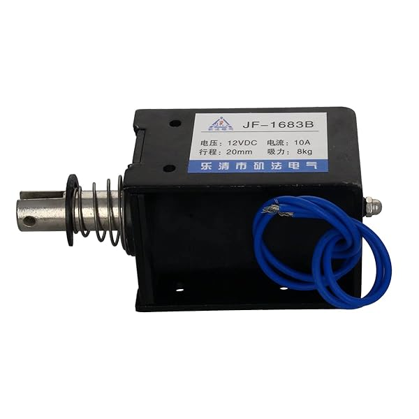 Fielect Fielect DC 12V 80N 10A Push Pull Solenoid Electromagnet Open Frame Linear Motion JF-1683B-12V - View 6 of 6