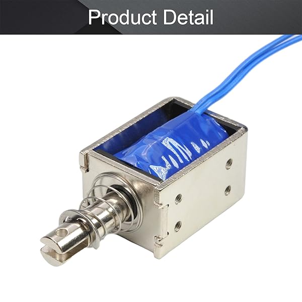 Fielect Fielect DC 24V 15N 10mm Push Pull Solenoid Electromagnet for Linear Motion Open Frame Type - View 4 of 7