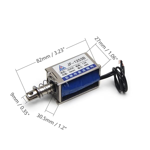 Fielect Fielect DC 12V 42N Push Pull Solenoid Electromagnet 1.5A 10mm Open Frame Linear Motion Device - View 2 of 8