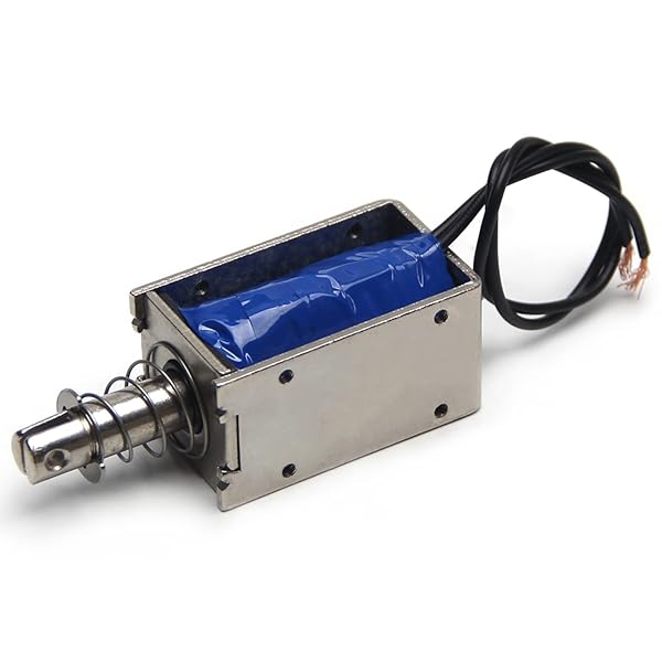 Fielect DC 12V 42N Push Pull Solenoid Electromagnet 1.5A 10mm Open Frame Linear Motion Device