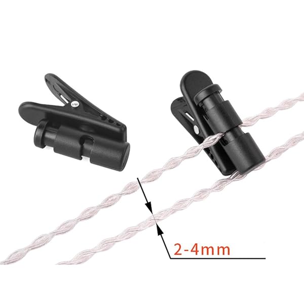 ezonpinzv Ezonpinzv 2 Packs Earpiece Headphone Earbud Cable Clip Hooks for Sennheiser IE80S IE800S and Audio Technica DHC 1.5mm to 3mm Flat Cable - View 5 of 6