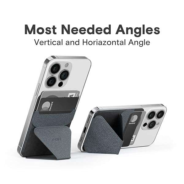 MOFT MOFT Phone Stand with 3M Adhesive - Slim Wallet Stand for iPhone & Android | 2 Viewing Angles in Starry Grey - View 4 of 7