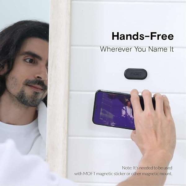 MOFT MOFT Phone Stand with 3M Adhesive - Slim Wallet Stand for iPhone & Android | 2 Viewing Angles in Starry Grey - View 7 of 7