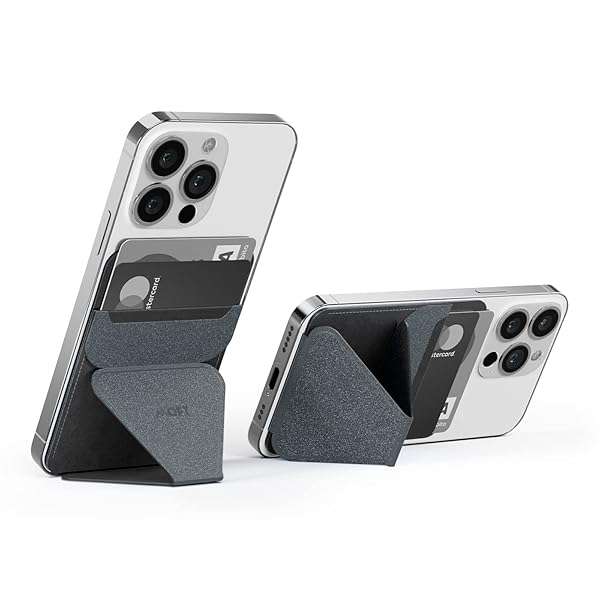 MOFT MOFT Phone Stand with 3M Adhesive - Slim Wallet Stand for iPhone & Android | 2 Viewing Angles in Starry Grey - View 2 of 7