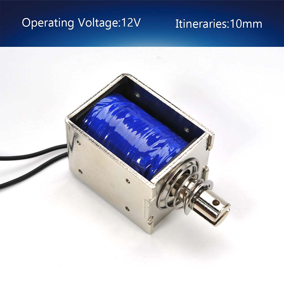 Fielect Fielect DC 12V 60N Pull Type Solenoid Electromagnet 10mm Open Frame Linear Motion Stroke JF-1050B for Efficient Performance - View 5 of 7
