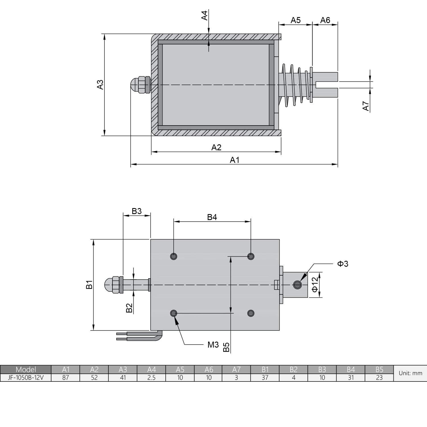 Fielect Fielect DC 12V 60N Pull Type Solenoid Electromagnet 10mm Open Frame Linear Motion Stroke JF-1050B for Efficient Performance - View 6 of 7
