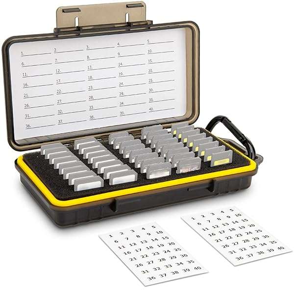 Kiorafoto 40-Slot Durable Memory Card Case - Water-Resistant Organizer for SD, CFexpress, PSV, & Nintendo Switch Games - View 2 of 10