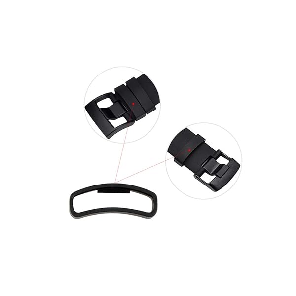 SENCATO SENCATO 2-Pack Strap Fastener Rings for Suunto Core Ambit Series Soft TPU Rubber 24mm Replacement Watch Band Loop Holder Retainer - View 6 of 8