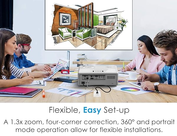 Optoma Optoma ZH403 1080p Laser Projector: 4000 Lumens, 30,000 Hour Lifespan, 4K HDR, Crestron Compatible - View 7 of 10