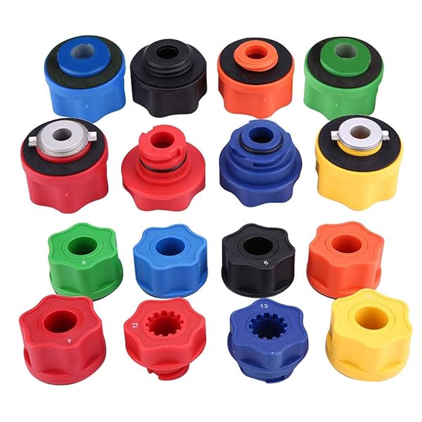 Qiilu Oil Funnel Set 10Pcs Universal Car Engine Oil Fill Kit with Swivel Offset Extension Tube for Easy Oil Filling - View 6 of 7