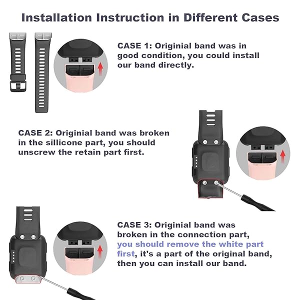 TopPerfekt GVFM Band for Garmin Forerunner 35 Soft Silicone Replacement Strap in Orange with Black Buckle - View 5 of 5