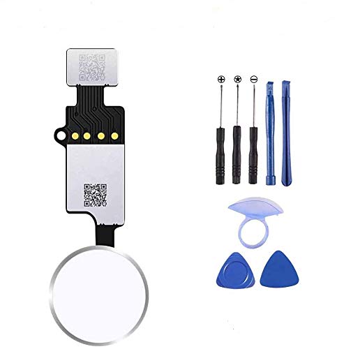 Atnsinc Home Button Flex Cable Replacement for iPhone 7 7 Plus 8 8 Plus Touch ID with Repair Tools OEM Silver