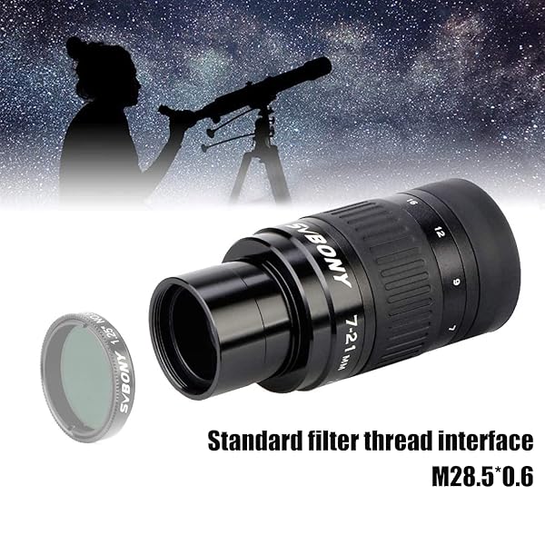 SVBONY "SVBONY SV135 Zoom Eyepiece 7-21mm - Premium 1.25" Telescope Accessory for Astronomical Viewing" - View 3 of 10