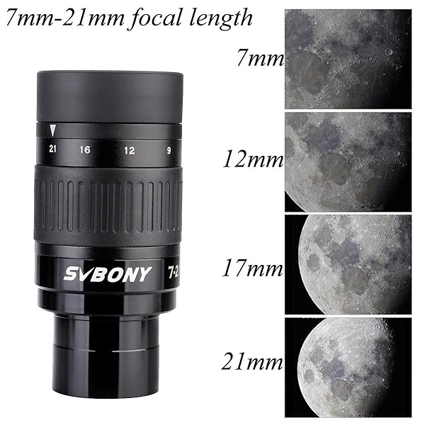 SVBONY "SVBONY SV135 Zoom Eyepiece 7-21mm - Premium 1.25" Telescope Accessory for Astronomical Viewing" - View 6 of 10