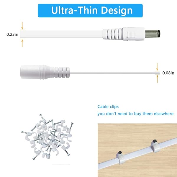 SIOCEN 20FT 3 Pack 2.1mm x 5.5mm Extension Cord DC 12V Power Supply Adapter for CCTV Security Camera and LED Strip with Male to Female Plug Cable - View 4 of 6