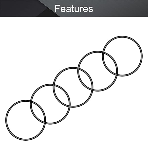 Othmro Othmro 5pcs Nitrile Rubber O-Rings 2.65mm Wire Dia 90.3mm OD for Oil Air Sealing Professional Plumbing Car Repair Black - View 3 of 9