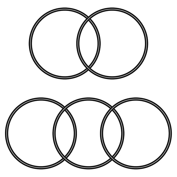 Othmro 5pcs Nitrile Rubber O-Rings 2.65mm Wire Dia 90.3mm OD for Oil Air Sealing Professional Plumbing Car Repair Black