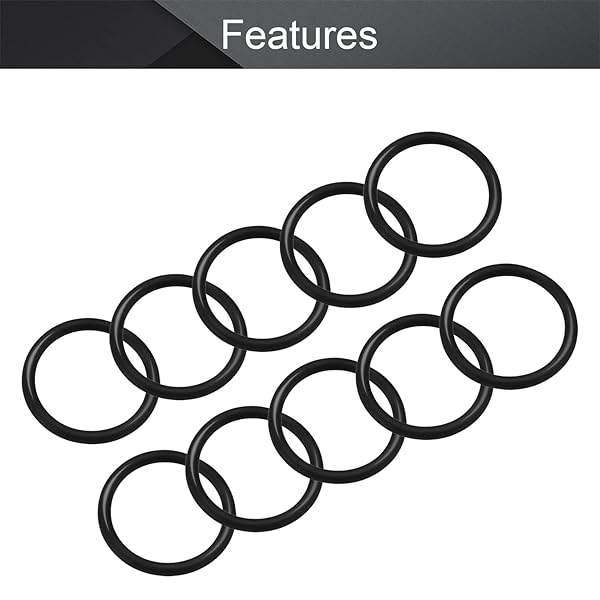 Othmro Othmro 10pcs Nitrile Rubber O-Rings 3mm Wire Dia 37mm OD for Oil Air Sealing Professional Plumbing Car Repair Black - View 3 of 9