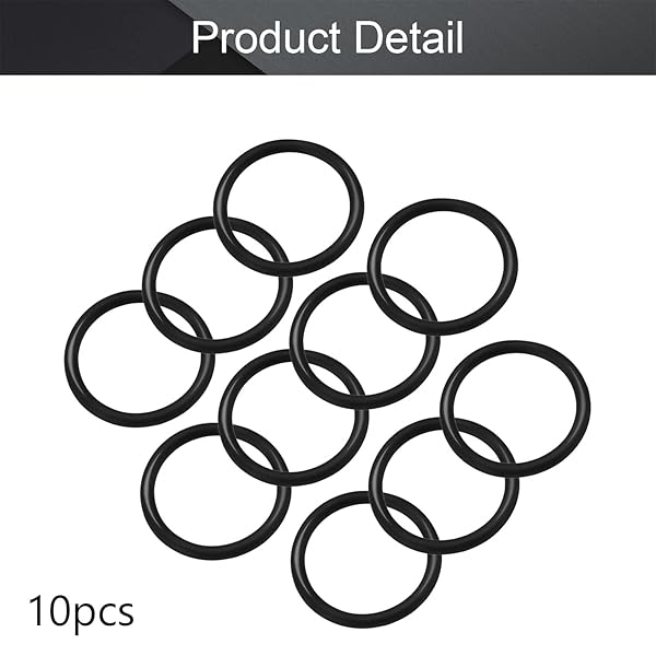 Othmro Othmro 10pcs Nitrile Rubber O-Rings 3mm Wire Dia 37mm OD for Oil Air Sealing Professional Plumbing Car Repair Black - View 4 of 9