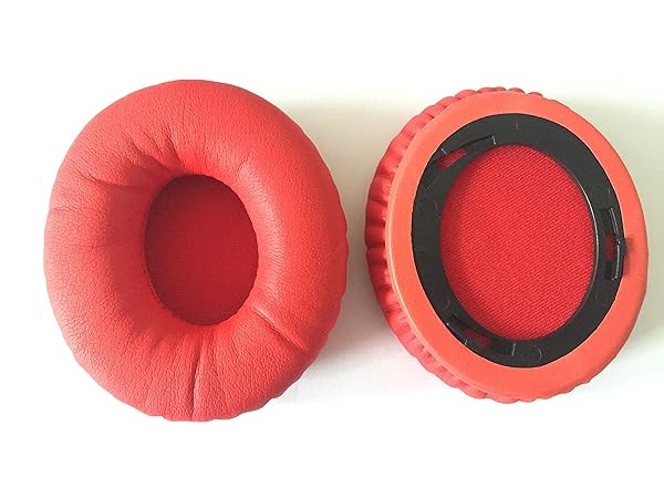 ezonpinzv Monster Beats by Dr Dre Solo HD Headphone Replacement Ear Pads Cushions Cups Cover Repair Parts Red