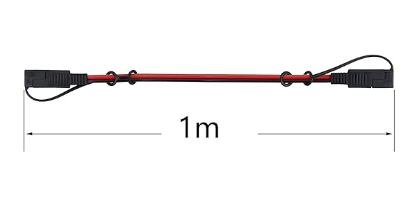 CERRXIAN CERRXIAN 3.2FT 10AWG SAE to SAE Quick Disconnect Power Cable for Solar Panels and Batteries Black 1m - View 2 of 6