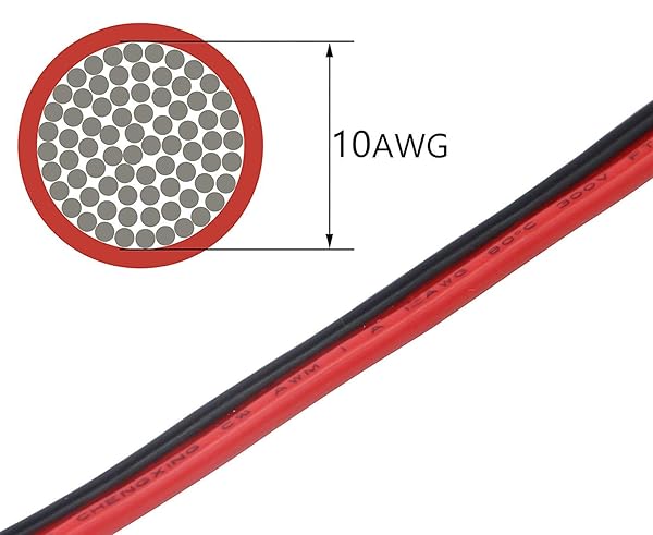 CERRXIAN CERRXIAN 3.2FT 10AWG SAE to SAE Quick Disconnect Power Cable for Solar Panels and Batteries Black 1m - View 5 of 6