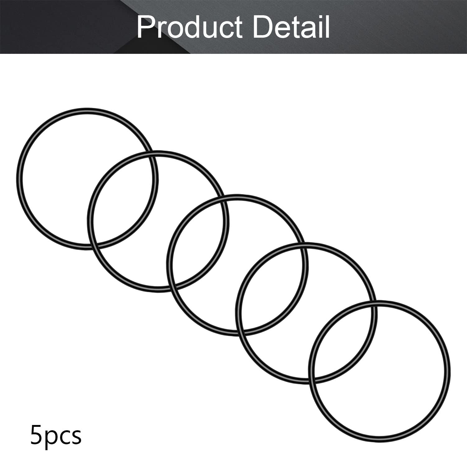 Othmro Othmro 5pcs Nitrile Rubber O-Rings 2.65mm Wire Dia 66.8mm OD for Oil Air Sealing Professional Plumbing Car Repair Black - View 3 of 9