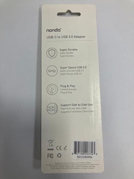 nonda nonda USB-C to USB Adapter: Fast OTG for MacBook Pro, Air, iPad Pro & More - Thunderbolt 3 Compatible - View 4 of 8