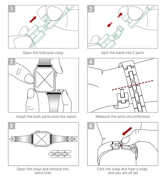 NewWays NewWays Sparkling Bling Crystal Apple Watch Band for Series 8, 7, SE, 6, 5, 4, 3 - 41mm & 40mm Women's Bracelet (Silver) - View 8 of 8