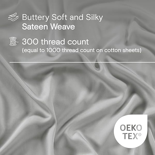 Sijo Sijo AiryWeight Tencel Sheet Set King Size Buttery Soft Cooling Sheets 100% Lyocell Eucalyptus 4pc Set Best of 2022 - View 3 of 7
