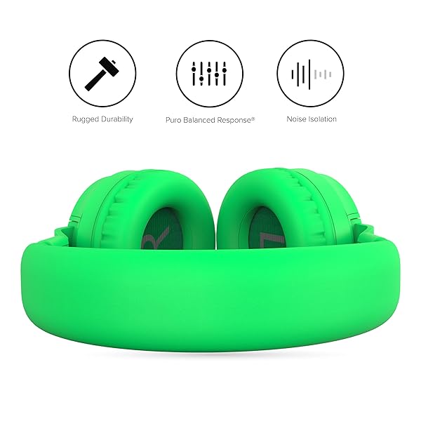 Puro Sound Labs PuroBasic Volume Limiting Wired Headphones for Kids Foldable Adjustable Headband with Microphone for Boys and Girls 2 Years and Up - View 4 of 7