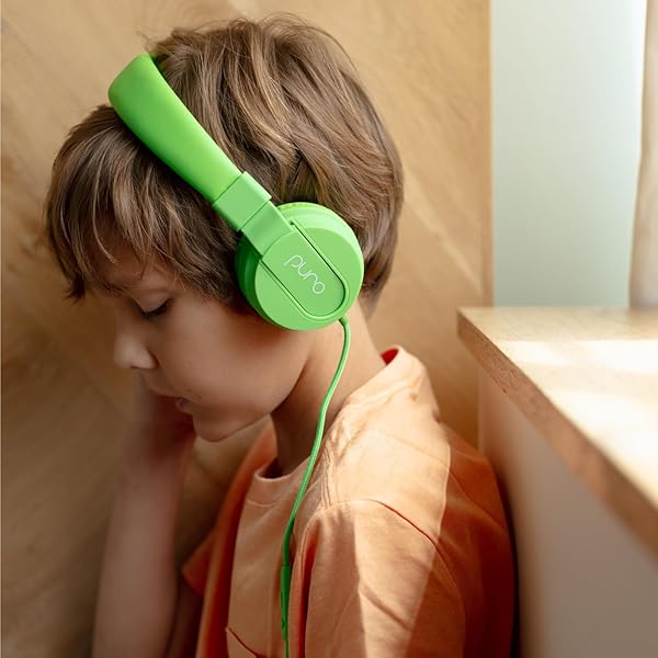 Puro Sound Labs PuroBasic Volume Limiting Wired Headphones for Kids Foldable Adjustable Headband with Microphone for Boys and Girls 2 Years and Up - View 6 of 7
