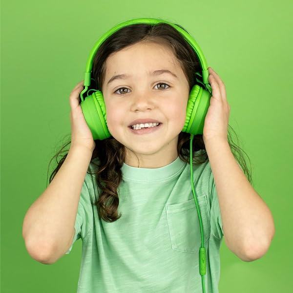 Puro Sound Labs PuroBasic Volume Limiting Wired Headphones for Kids Foldable Adjustable Headband with Microphone for Boys and Girls 2 Years and Up - View 7 of 7