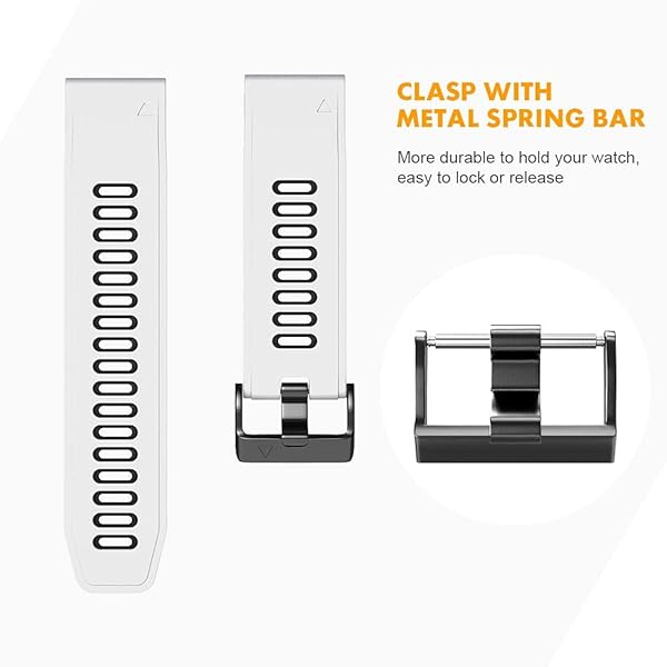 NotoCity NotoCity Fenix 6S Pro Compatible Watch Bands for Fenix 6S 7S 5S 5S Plus D2 Delta S Smartwatch White Black - View 5 of 8