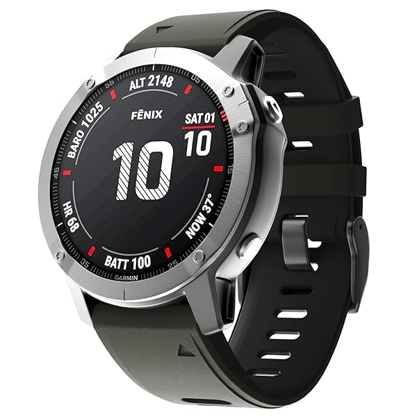 NotoCity NotoCity Fenix 6S Pro Compatible Watch Bands for Fenix 6S 7S 5S 5S Plus D2 Delta S Smartwatch Black Grey - View 2 of 7