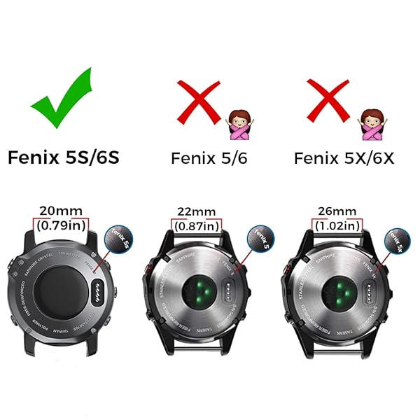 NotoCity NotoCity Fenix 6S Pro Compatible Watch Bands for Fenix 6S 7S 5S 5S Plus D2 Delta S Smartwatch Black Grey - View 3 of 7