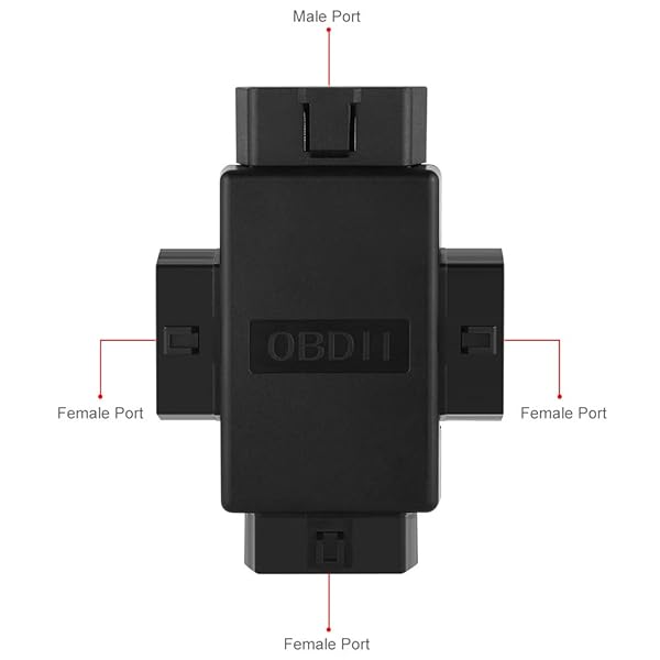 iKKEGOL iKKEGOL Pocket OBD2 Full 16 Pin Male to 3 Female Cable Splitter Adapter for Diagnostic Extender - View 7 of 9