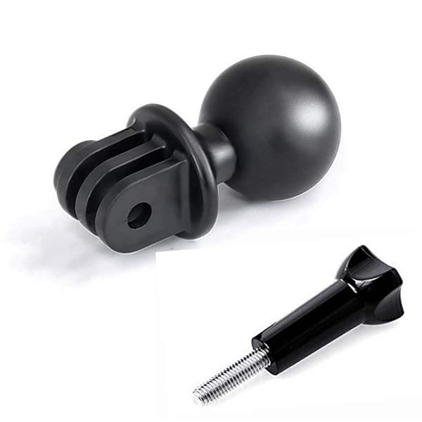 Williamcr Ball Head Mount Adapter for GoPro 11 10 9 8 7 6 5 Black Session 5 4 Action Cameras with Thumb Screw 1 Inch Diameter