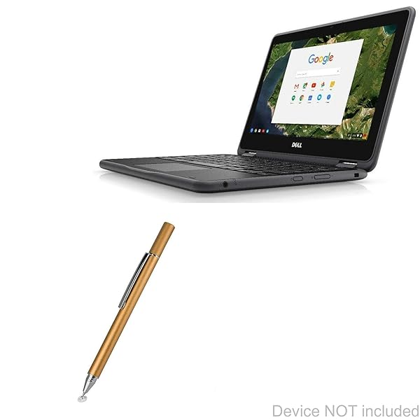 BoxWave Stylus Pen for Dell Chromebook 3189 Education 2-in-1 FineTouch Capacitive Super Precise Champagne Gold