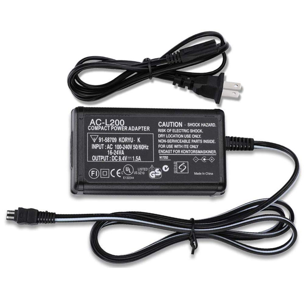 Aikukiki AC-L200 Power Adapter Charger for Sony Handycam Camcorders DCR SX SR HC PC DVD IP HDR CX XR PJ SR UX TD CCD TRV DEV Series - View 6 of 9