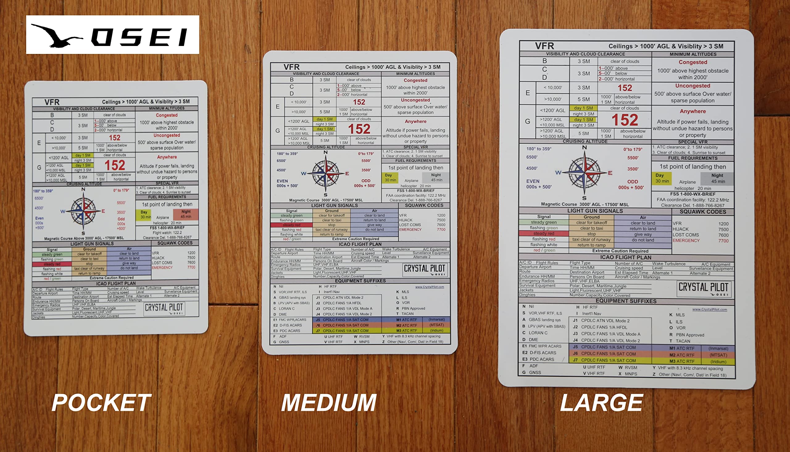 Crystal Pilot Crystal Pilot VFR and IFR Placard Medium Size 4.5 x 7 Inches for Easy Reference in Aviation - View 4 of 6