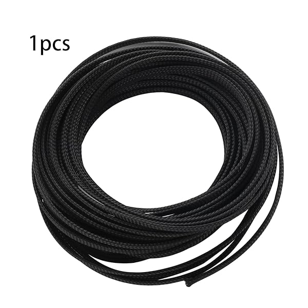Othmro Othmro 10m Expandable Braided Cable Sleeve 6mm Flexible Wire Loom Organizer for TV Audio PC Cords Black - View 4 of 7
