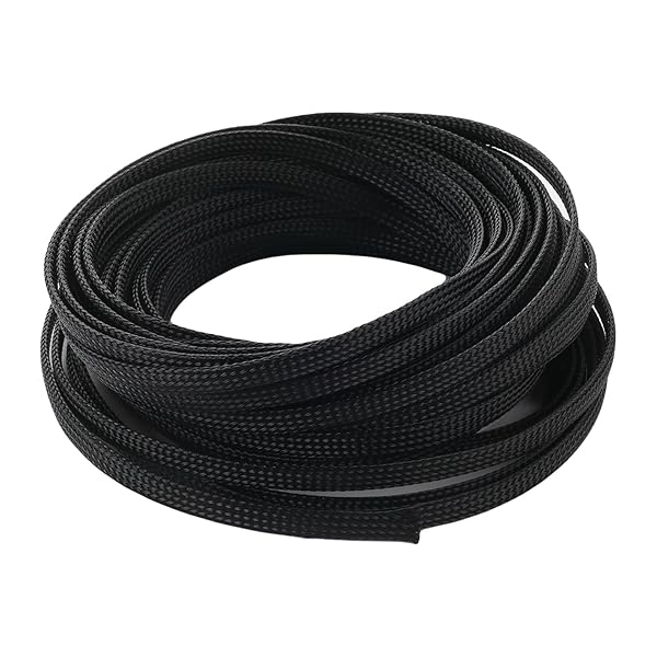 Othmro Othmro 10m Expandable Braided Cable Sleeve 6mm Flexible Wire Loom Organizer for TV Audio PC Cords Black - View 6 of 7